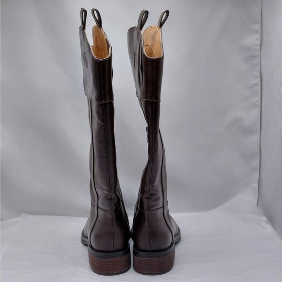 Crown Vintage Fyan Riding Boots Women’s 8W Brown Wide Calf Knee High Equestrian - Picture 4 of 11